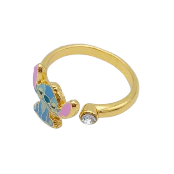 Bague ajustable Stitch - Plaque laiton