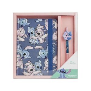 Set Papeterie - Carnet A5 + Stylo-Bille Stitch et Angel