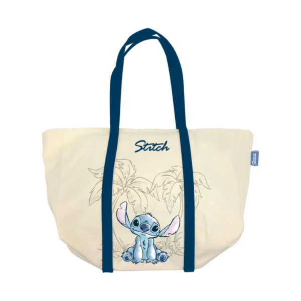 Grand Sac en Toile Stitch - Ohana & Blue - 35x31x20cm