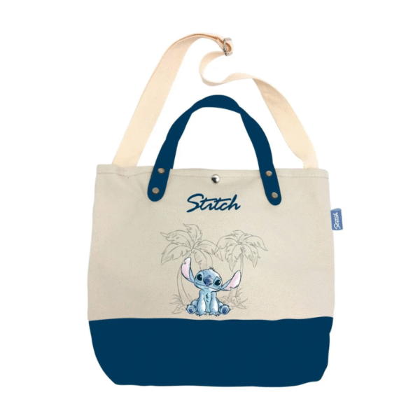 Grand Sac en Toile Stitch - Ohana & Blue - 37x26x11cm