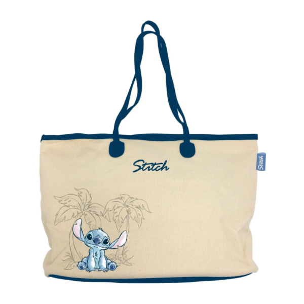 Grand Sac en Toile Stitch - Ohana & Blue - 37x27x16cm
