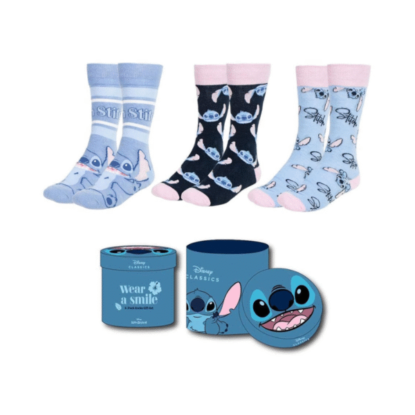 Pack 3 Paires de chaussettes tête Stitch - Taille 36-43