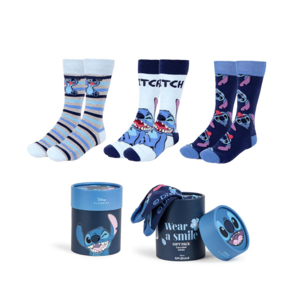 Pack de 3 Paires de Chaussettes Stitch content - Taille 36-43